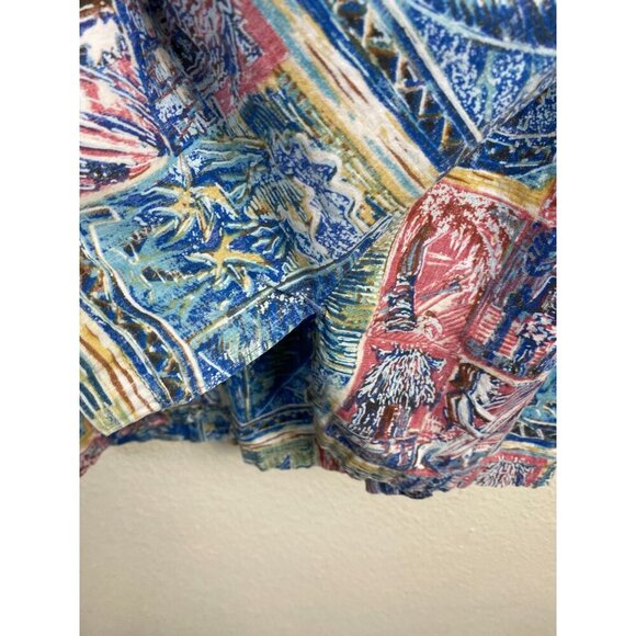 Vintage Kahala Hawaiian Islands collection Mens XL Cotton Blue Ocean Beach Palm - Picture 10 of 11